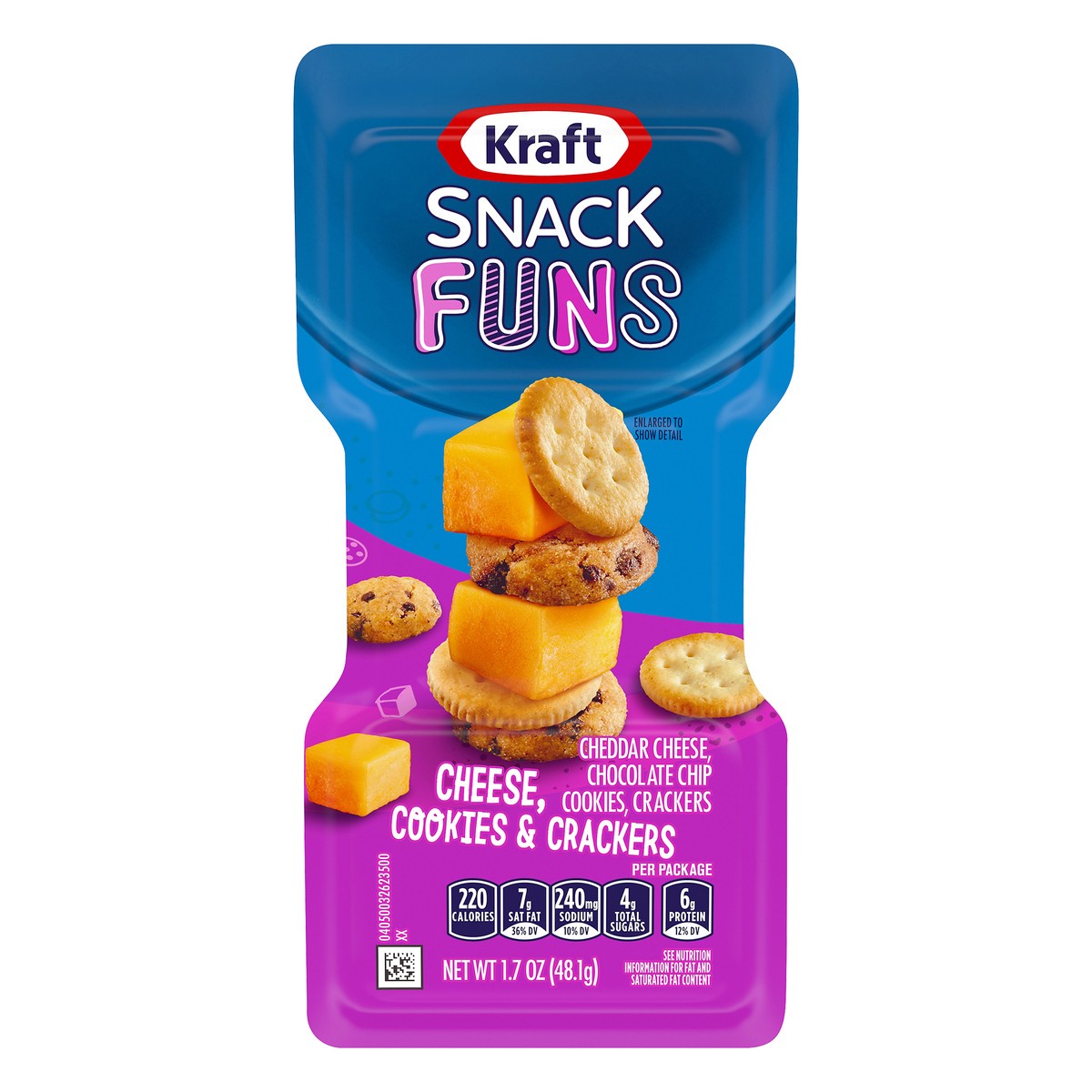 slide 12 of 14, Kraft Trios Cookies & Crackers SnackFUNS, Individually Sealed Single-Serve Snack , 1.7 oz Package, 1.7 oz