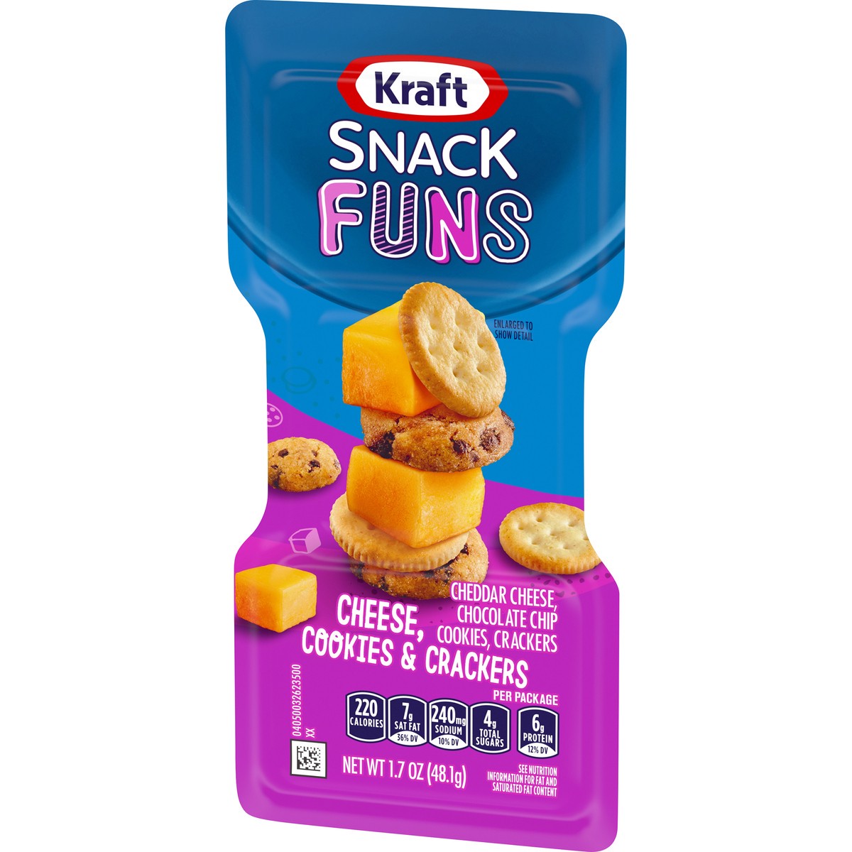 slide 6 of 14, Kraft Trios Cookies & Crackers SnackFUNS, Individually Sealed Single-Serve Snack , 1.7 oz Package, 1.7 oz