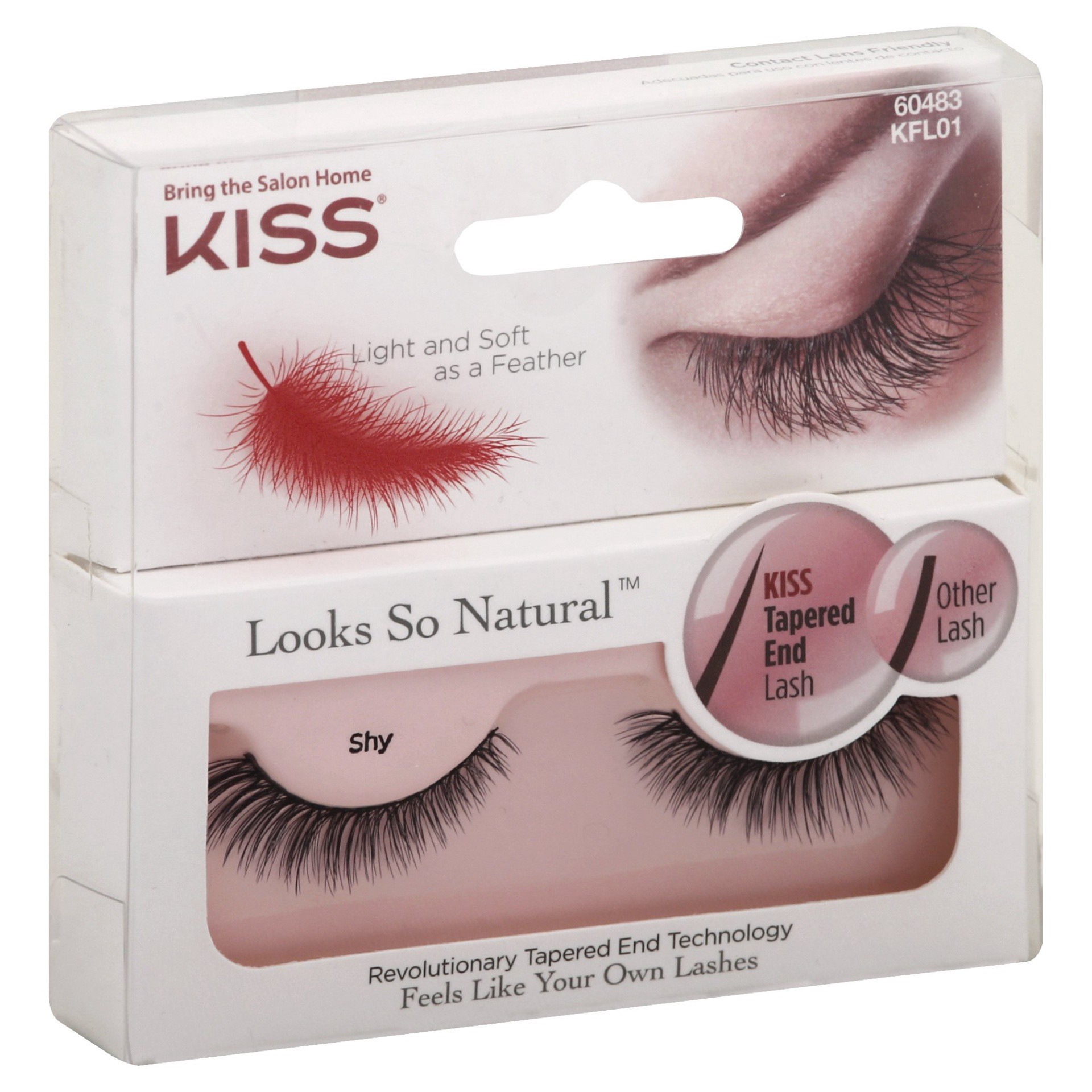 slide 1 of 5, Kiss Looks So Natural Lashes Shy, 1 ct