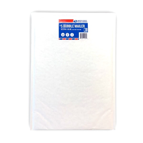 slide 1 of 1, United States Post Office Usps Bubble Mailer, Size #5, White, 1 ct