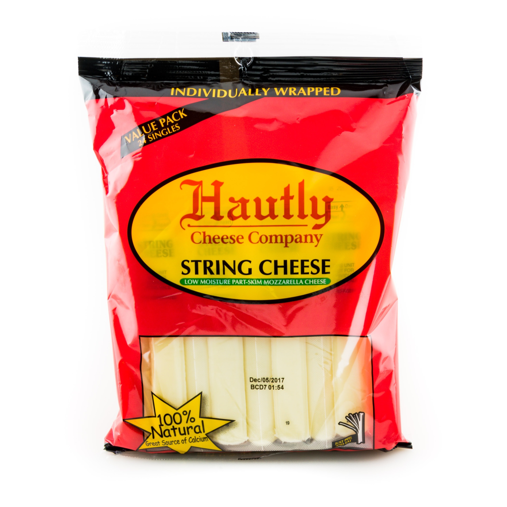 slide 1 of 1, Hautly String Cheese Value Pack, 24 oz