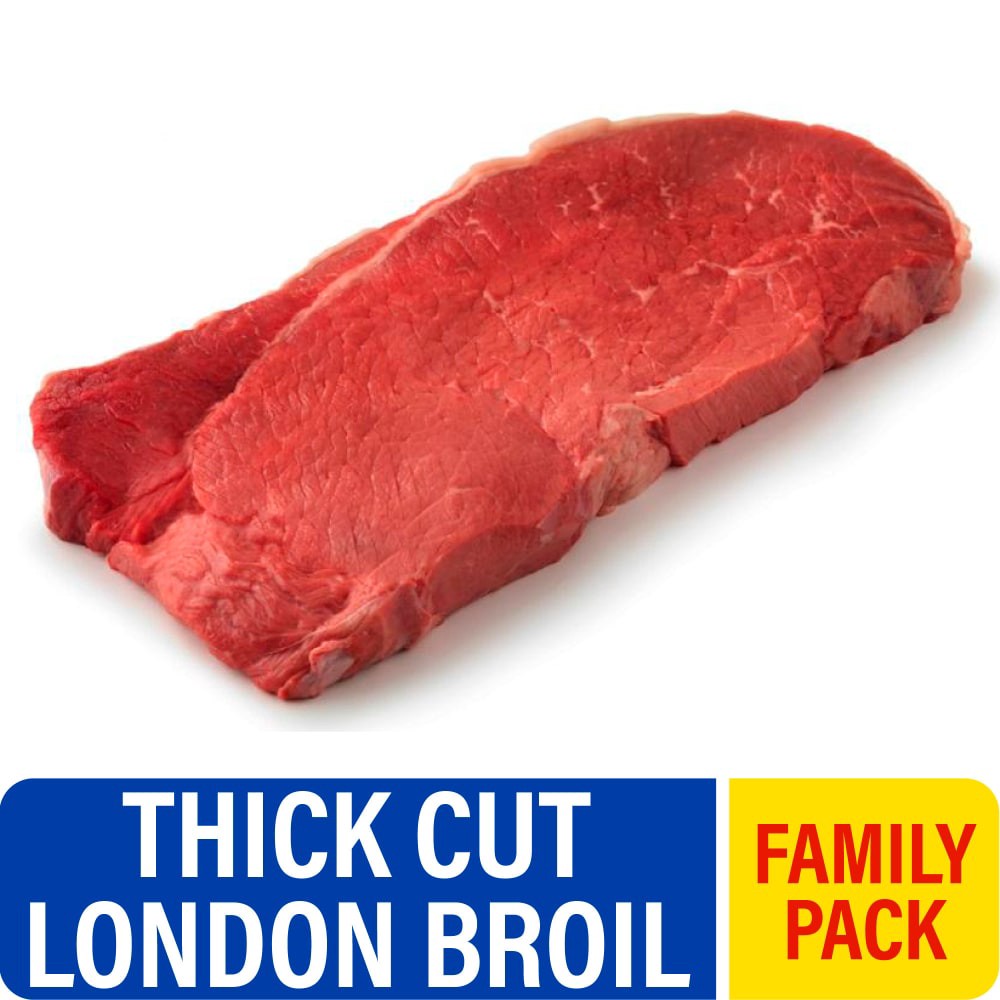 slide 1 of 5, Beef Choice Boneless Thick Cut London Broil Value Pack, per lb