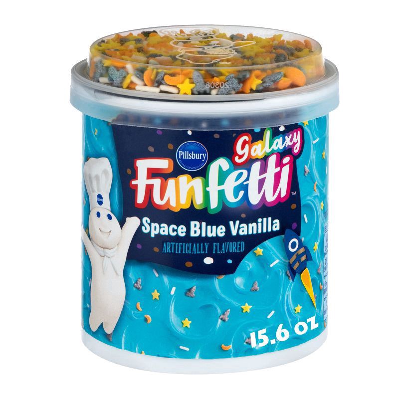 slide 1 of 12, Pillsbury Galaxy Funfetti Space Blue Vanilla Frosting 15.6 oz, 16 oz