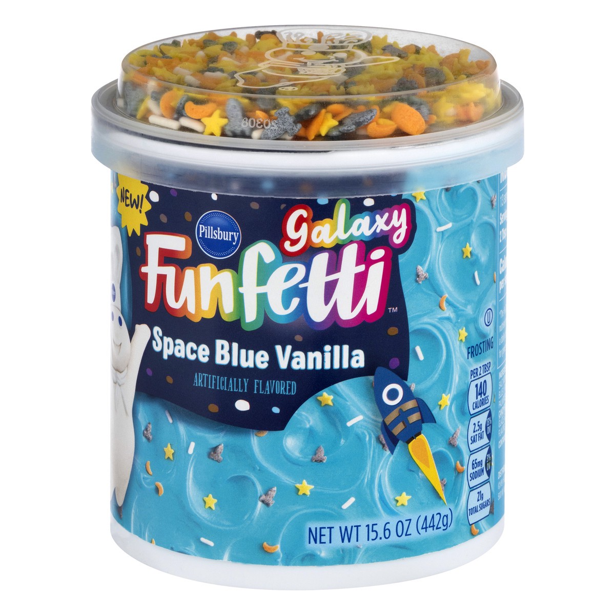 slide 7 of 12, Pillsbury Galaxy Funfetti Space Blue Vanilla Frosting 15.6 oz, 16 oz