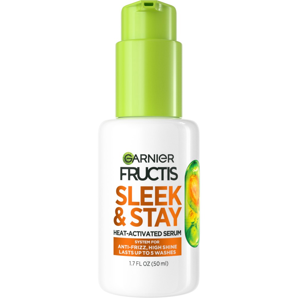 slide 1 of 1, Garnier Fructis Sleek & Shine Sleek And Stay Heat Activated Serum, 1.69 Oz, 1.69 oz