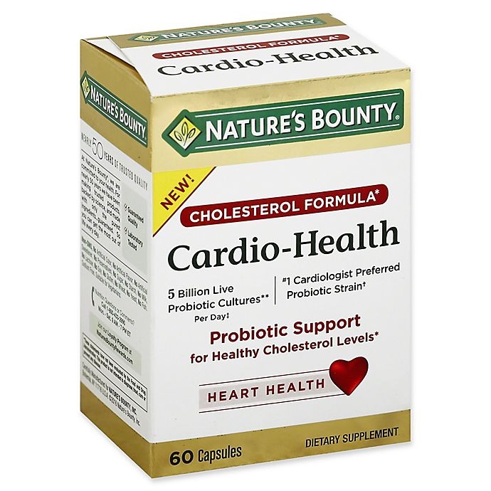 slide 1 of 1, Nature's Bounty Cholestrol Formula Cardio-Health Probiotic Support Capsules, 60 ct