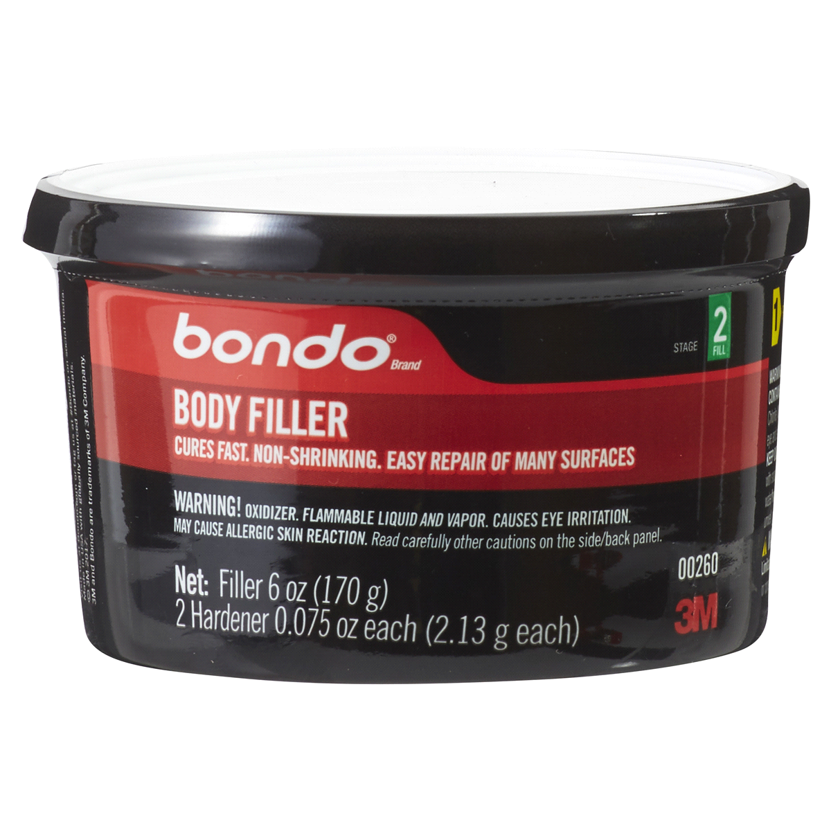 slide 1 of 1, Bondo Body Filler Single, 6 oz