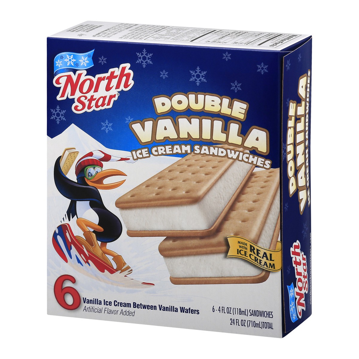 slide 4 of 10, North Star Vanilla Ice Cream Sandwiches, 6 ct; 4 fl oz