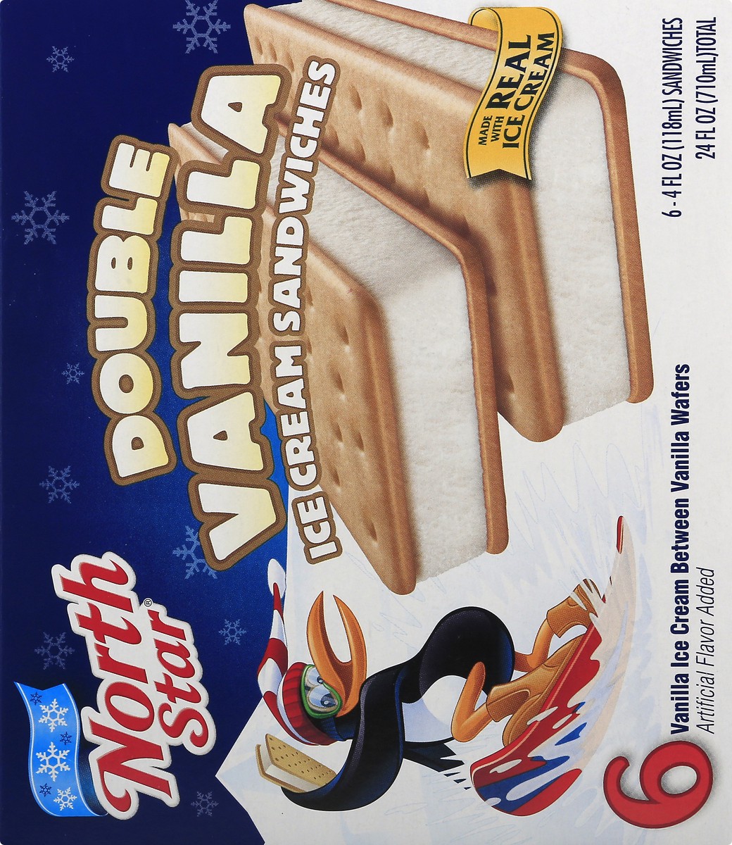 slide 8 of 10, North Star Vanilla Ice Cream Sandwiches, 6 ct; 4 fl oz