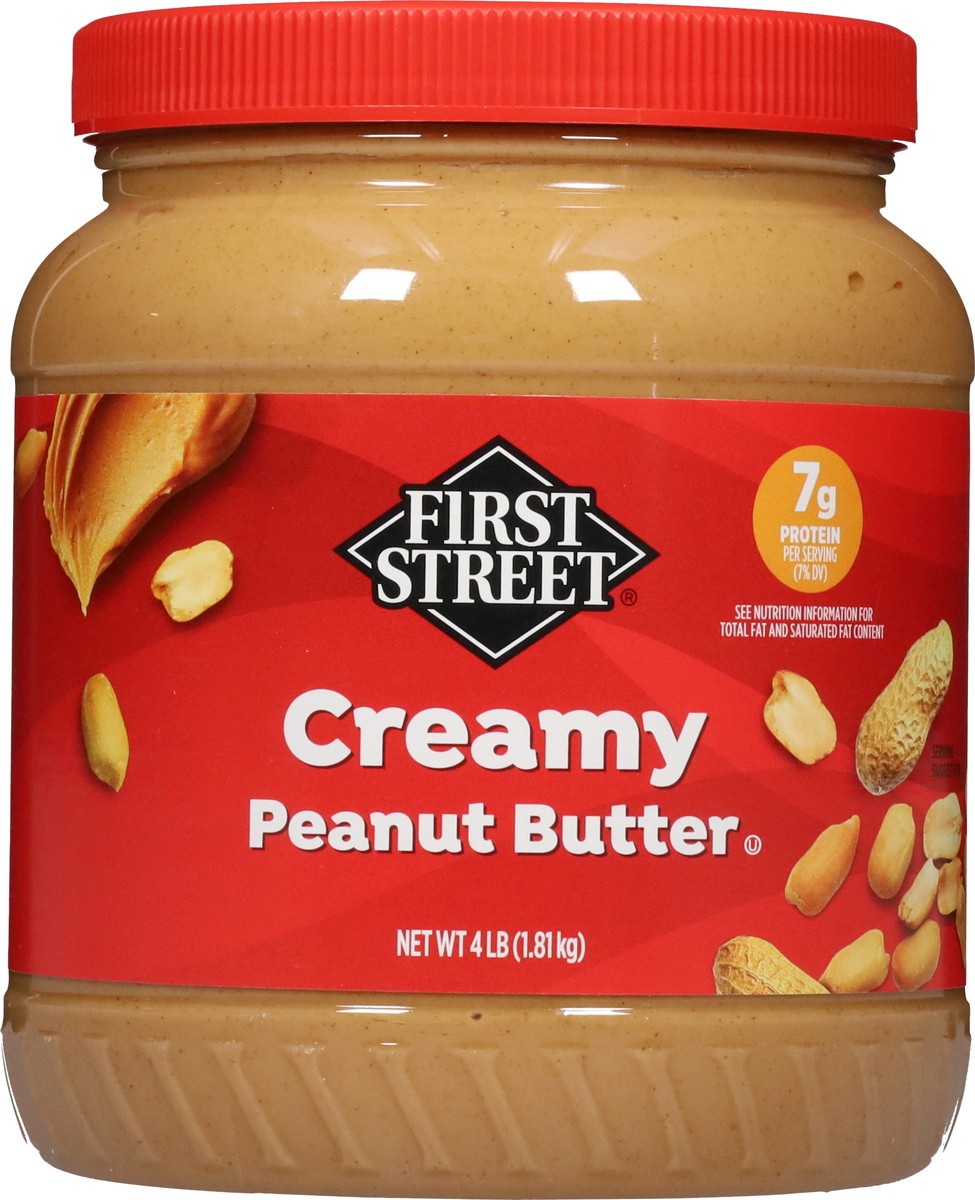 slide 10 of 14, First Street Peanut Butter Creamy, 64 oz