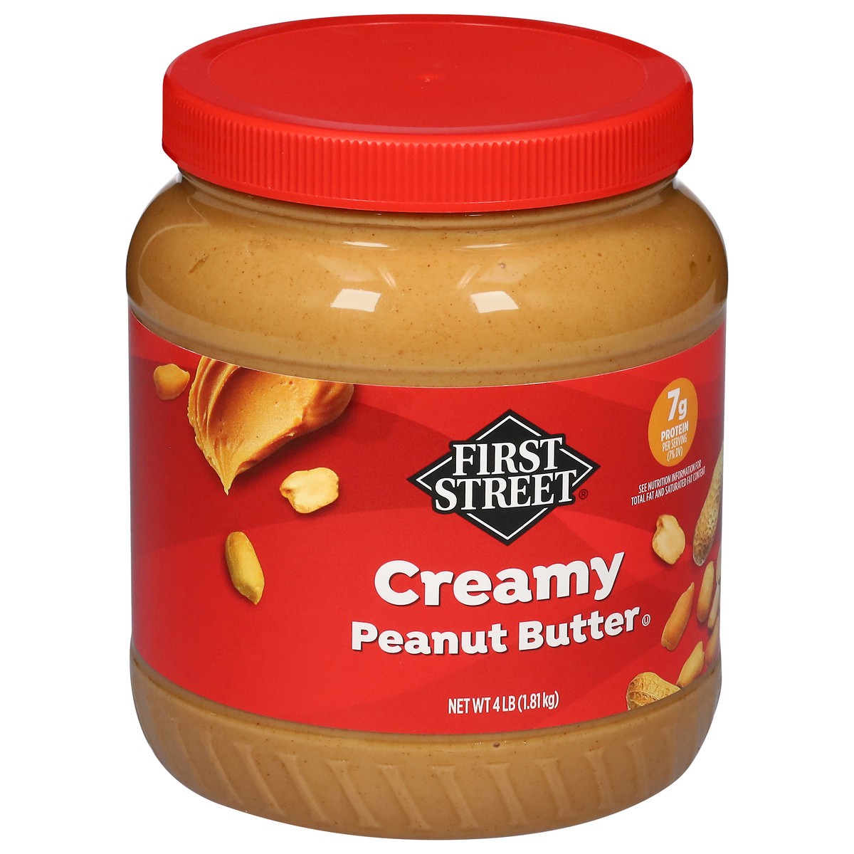 slide 7 of 14, First Street Peanut Butter Creamy, 64 oz
