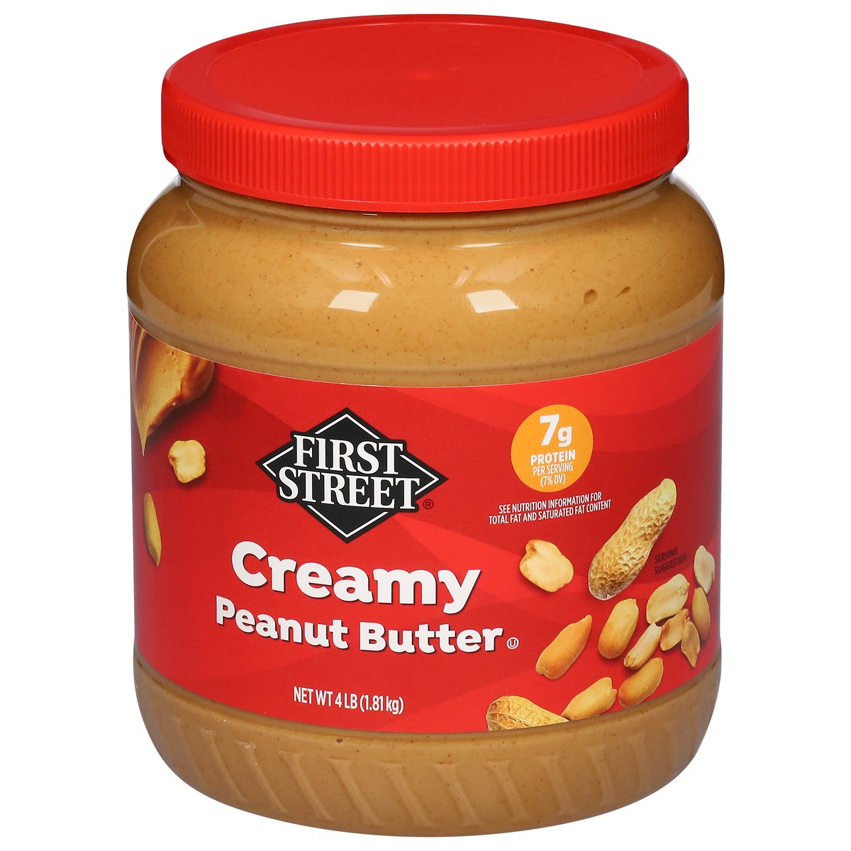 slide 5 of 14, First Street Peanut Butter Creamy, 64 oz