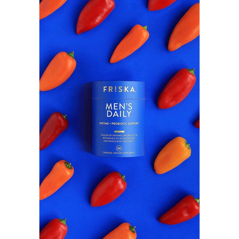 slide 2 of 8, FRISKA Men's Daily Digestive Enzyme and Probiotics Supplement with Lactase and B Vitamins - 30ct, 30 ct