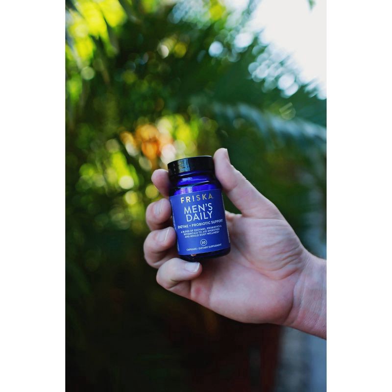 slide 3 of 8, FRISKA Men's Daily Digestive Enzyme and Probiotics Supplement with Lactase and B Vitamins - 30ct, 30 ct