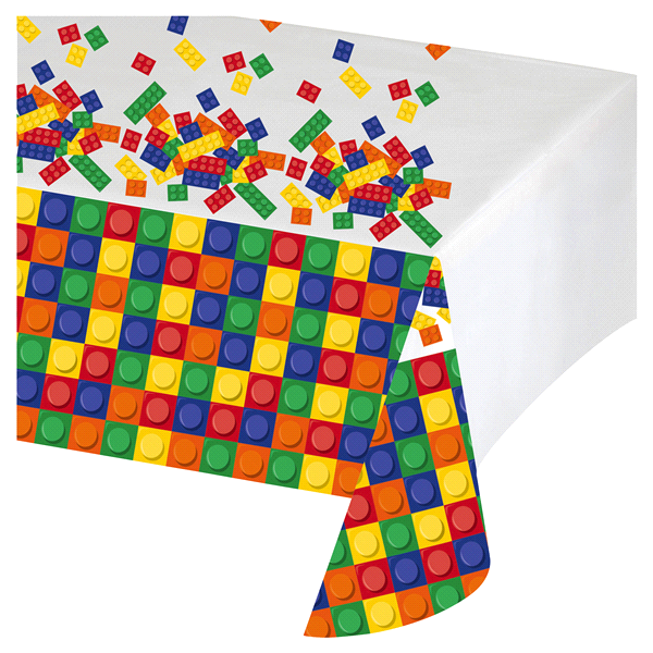slide 1 of 1, Creative Converting Happy Birthday Block Party Tablecover, 1 ct