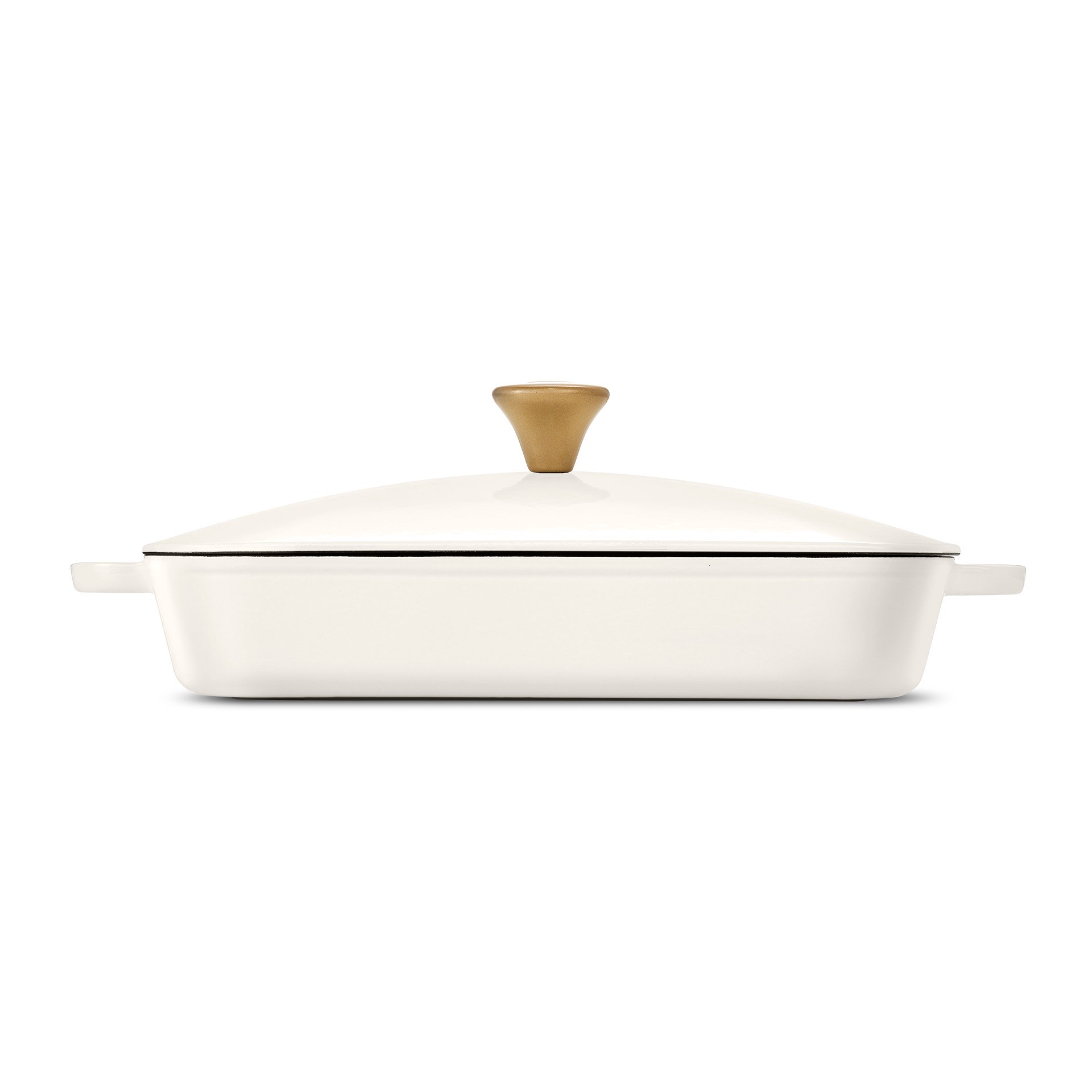 slide 1 of 1, Kitchen & Table by H-E-B Enameled Cast Iron Bake Dish - Cloud White, 13 in x 9 in