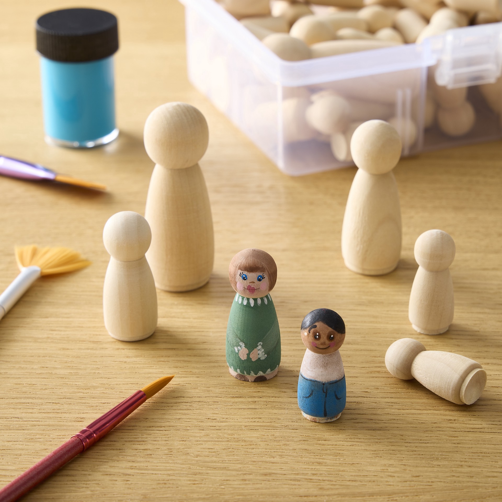 slide 2 of 3, Mixed Peg People, 50ct. By Creatology, 50 ct