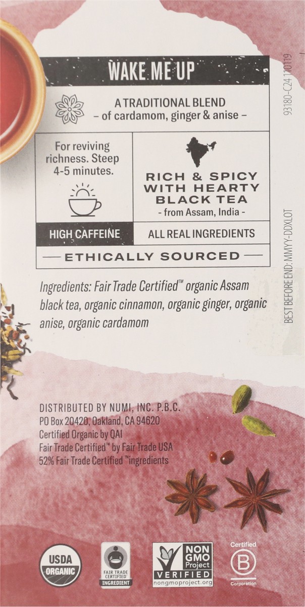 slide 4 of 9, Numi Spiced Org Golden Chai Spiced Tea - 18 ct, 18 ct