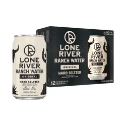Lone River Ranch Water Original Hard Seltzer, 12 fl oz, 12 Pack Cans, 4% ABV