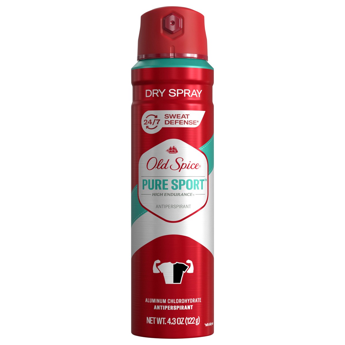 slide 2 of 9, Old Spice Antiperspirant and Deodorant Invisible Dry Spray for Men, 24/7 Freshness, Lasting Sweat and Odor Protection, Legendary Fragrance, High Endurance, Pure Sport Scent, 4.3 oz, 4.3 oz