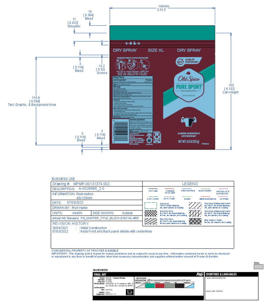 slide 6 of 9, Old Spice Antiperspirant and Deodorant Invisible Dry Spray for Men, 24/7 Freshness, Lasting Sweat and Odor Protection, Legendary Fragrance, High Endurance, Pure Sport Scent, 4.3 oz, 4.3 oz