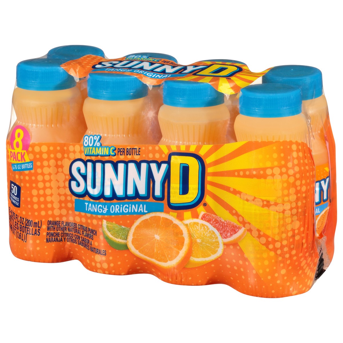 slide 3 of 9, Sunny D Tangy Original Citrus Punch 8-6.75 fl oz Bottles, 8 ct