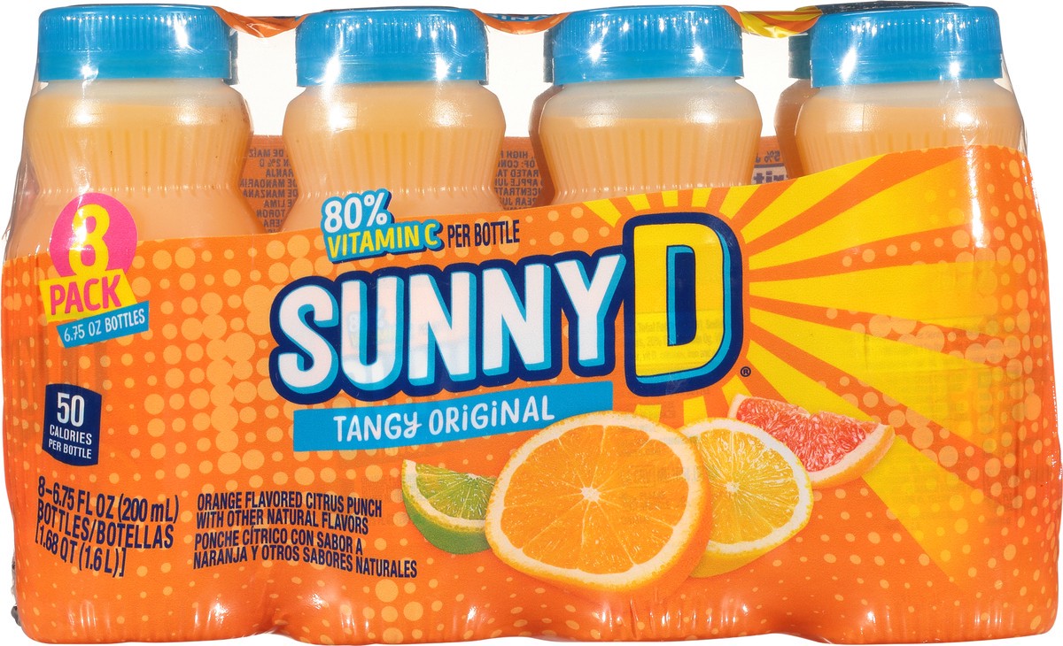 slide 6 of 9, Sunny D Tangy Original Citrus Punch 8-6.75 fl oz Bottles, 8 ct