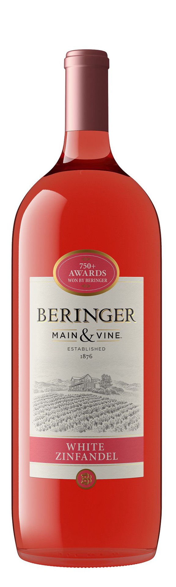 slide 2 of 2, Beringer Main & Vine™ White Zinfandel Pink Wine - 1.5 Liter, American, 1.50 liter