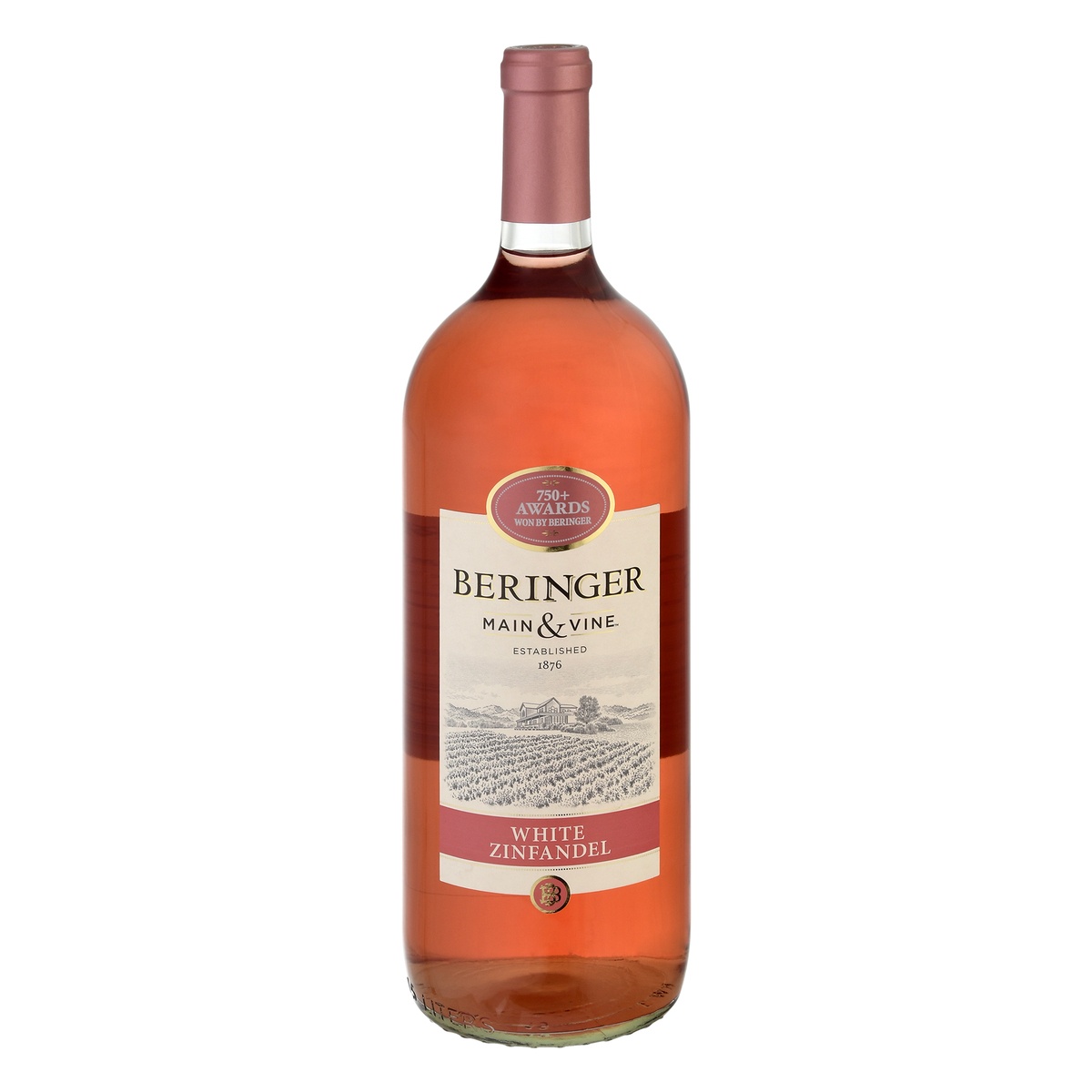 slide 1 of 5, Beringer Main & Vine™ White Zinfandel Pink Wine, 1.5 liter