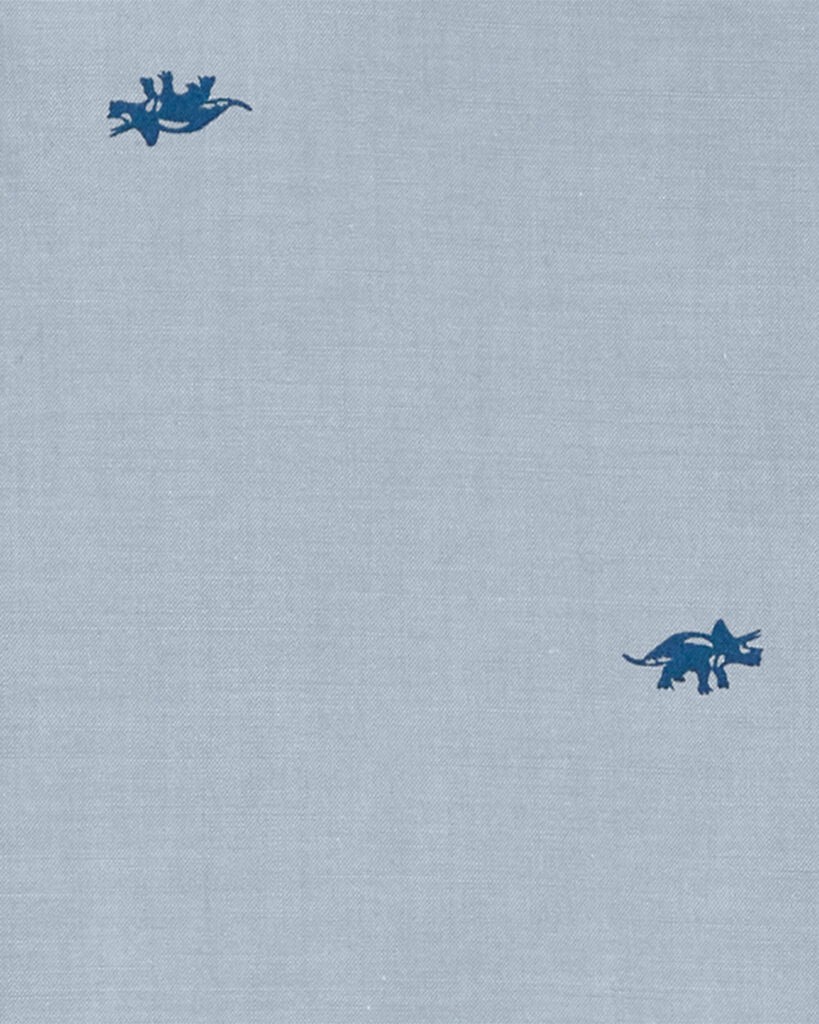 slide 2 of 2, Oshkosh Toddler Dinosaur Print Long-Sleeve Button-Down Shirt - Blue Blue 5T, 1 ct
