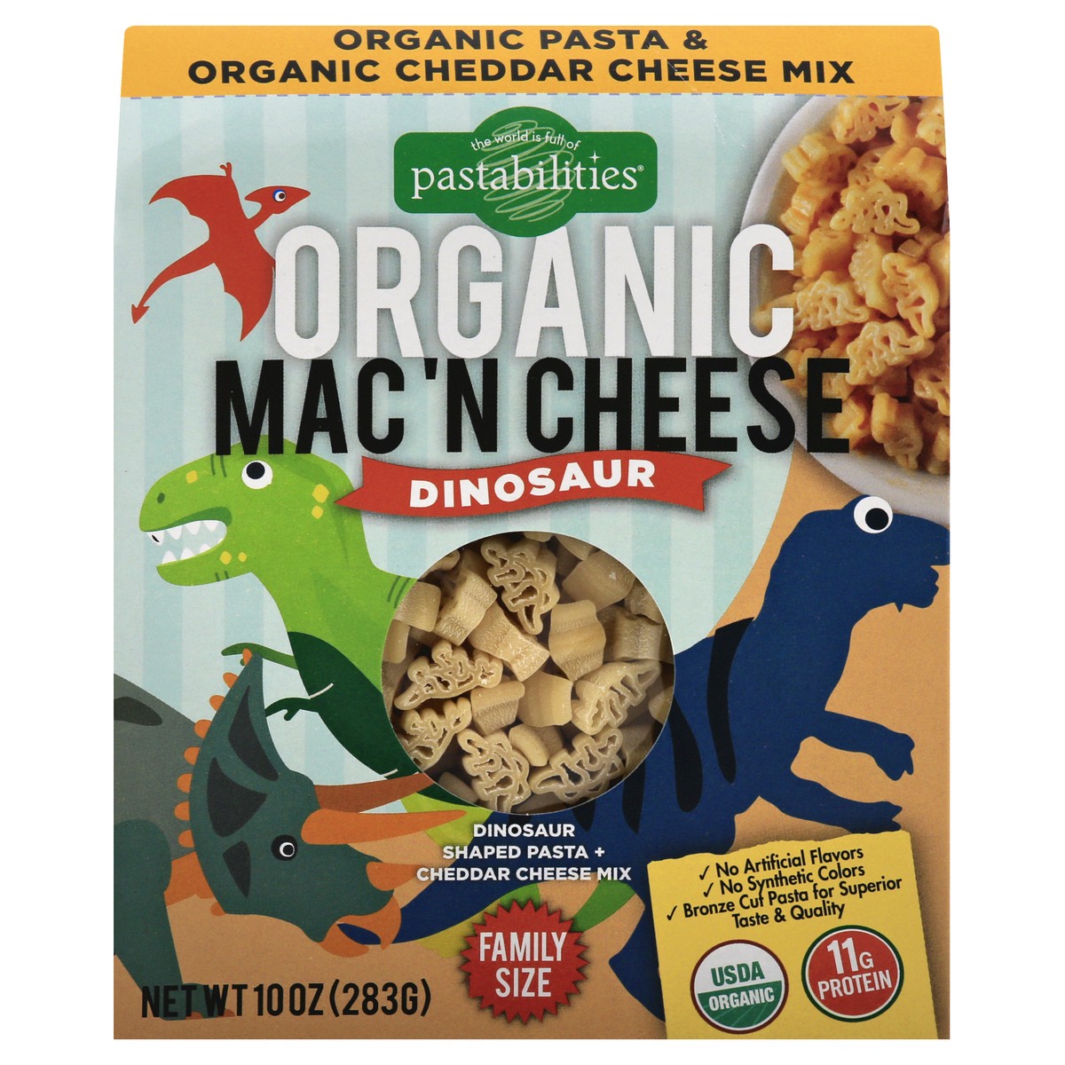 slide 1 of 13, Pastabilities Mac And Cheese Dinosaur, 10 oz