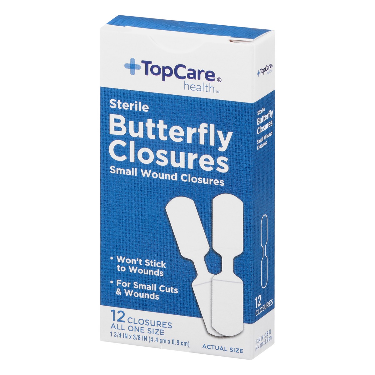 slide 4 of 9, TopCare Health All One Size Sterile Butterfly Closures 12 ea, 12 ct