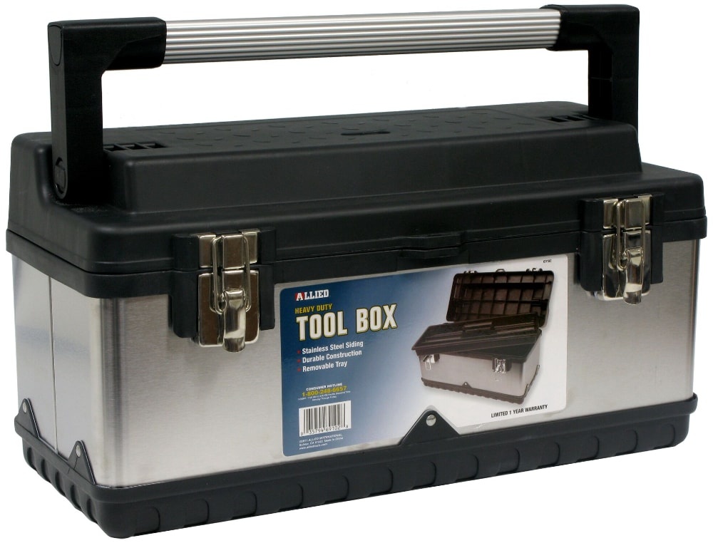 slide 1 of 1, Allied Stainless Steel Tool Box, 1 ct