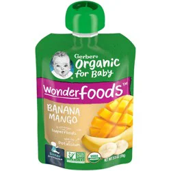 Gerber 2nd Foods Organic for Baby, Banana Mango, 3.5 oz Pouch