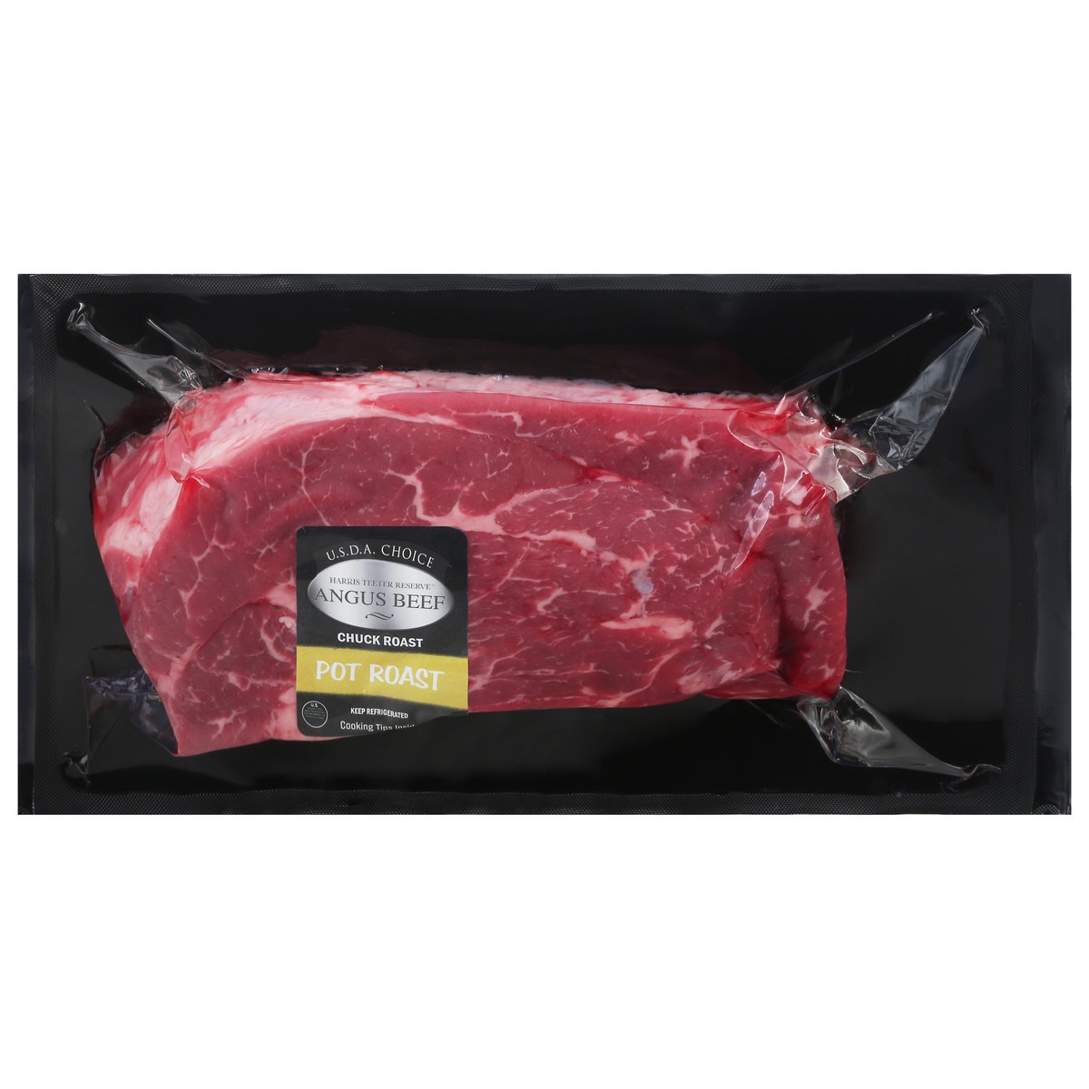 slide 6 of 12, Harris Teeter Reserve USDA Choice Chuck Roast Angus Beef 1 ea, per lb