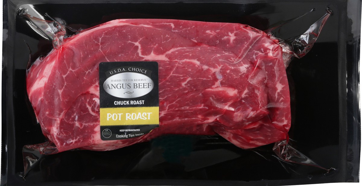 slide 8 of 12, Harris Teeter Reserve USDA Choice Chuck Roast Angus Beef 1 ea, per lb