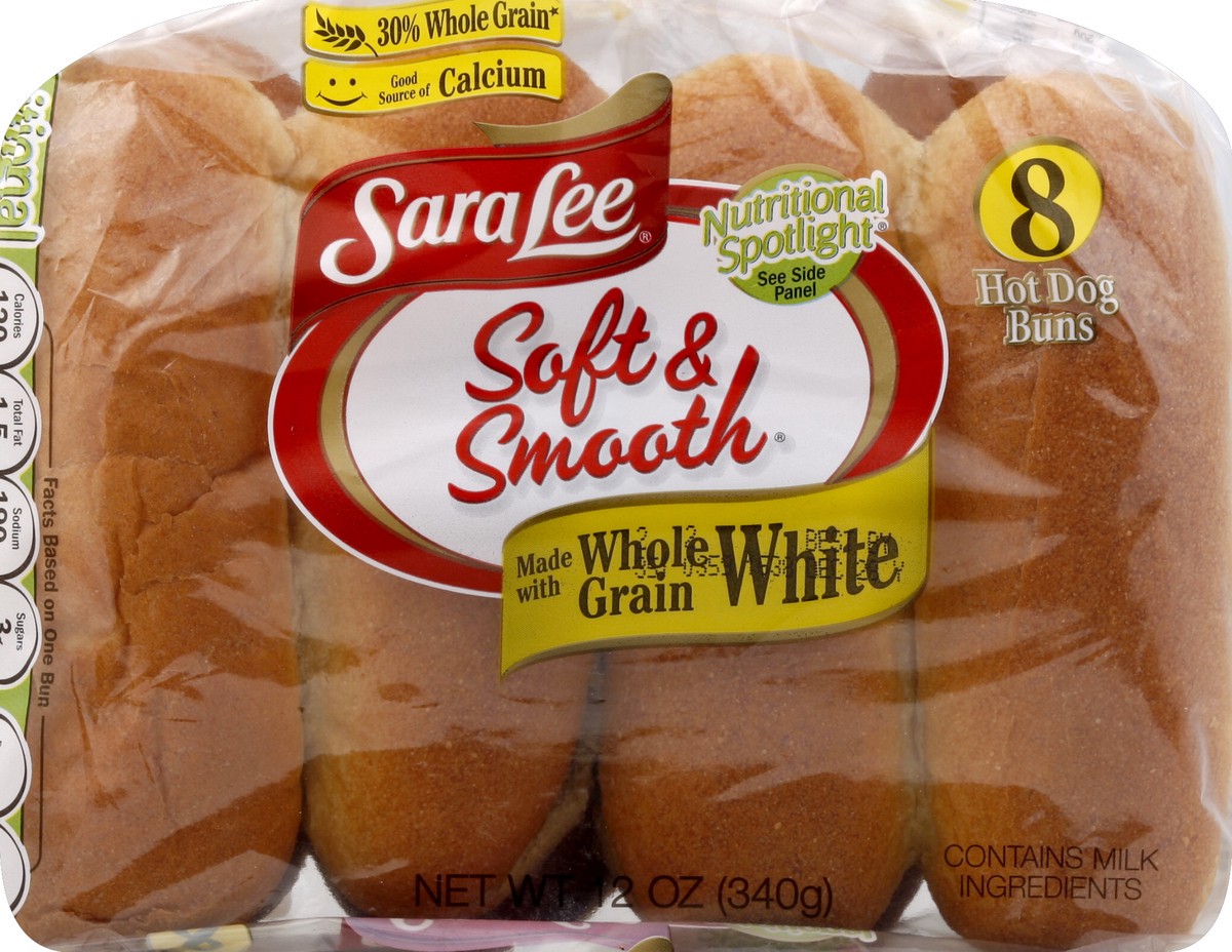 slide 2 of 5, Sara Lee Soft & Smooth Hot Dog Buns, 8 ct; 13 oz