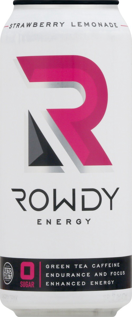 slide 6 of 9, Rowdy Strawberry Lemon Energy, 16 oz