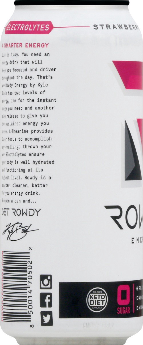 slide 7 of 9, Rowdy Strawberry Lemon Energy, 16 oz