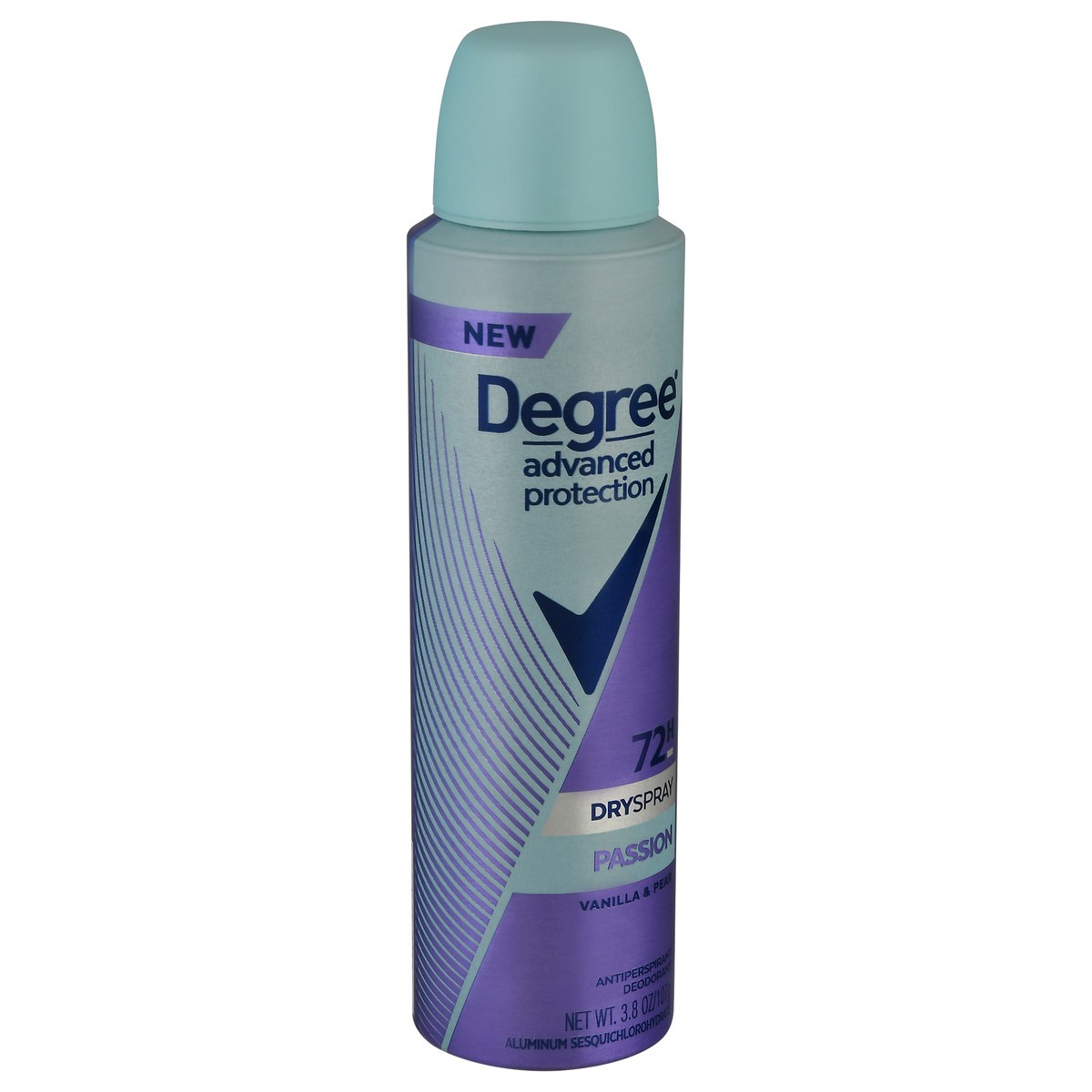 slide 6 of 11, Degree Advanced Protection Dryspray 72H Passion Vanilla & Pear Antiperspirant Deodorant 3.8 oz Aerosol, 3.8 fl oz