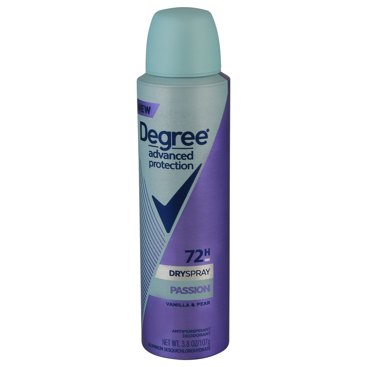 slide 11 of 11, Degree Advanced Protection Dryspray 72H Passion Vanilla & Pear Antiperspirant Deodorant 3.8 oz Aerosol, 3.8 fl oz