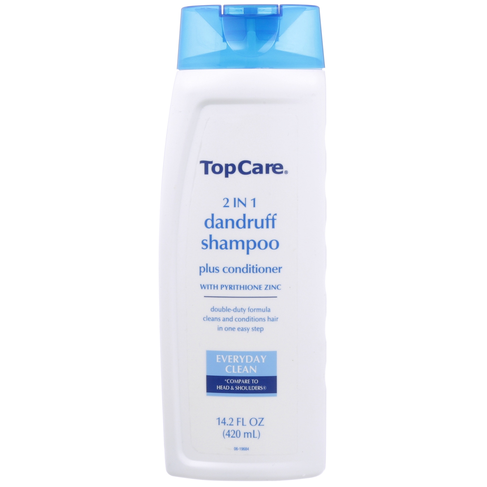 TopCare 2 in 1 Dandruff Shampoo Plus Conditioner Everyday Clean 14.2 oz