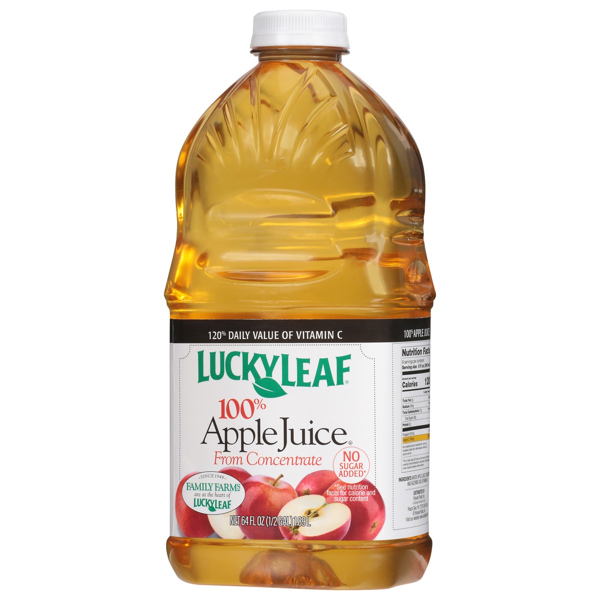 slide 7 of 9, Lucky Leaf Apple 100% Juice 64 fl oz, 64 fl oz