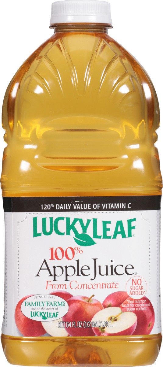 slide 6 of 9, Lucky Leaf Apple 100% Juice 64 fl oz, 64 fl oz