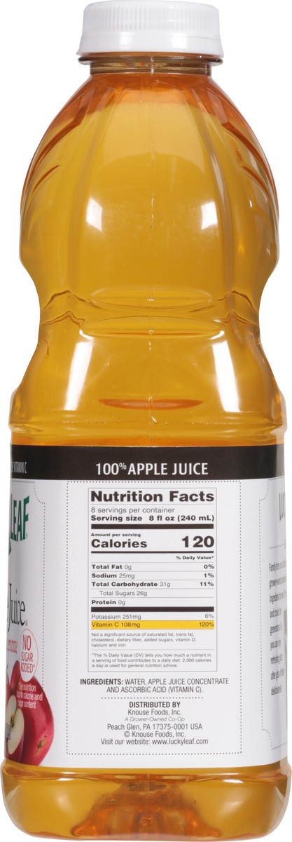 slide 3 of 9, Lucky Leaf Apple 100% Juice 64 fl oz, 64 fl oz