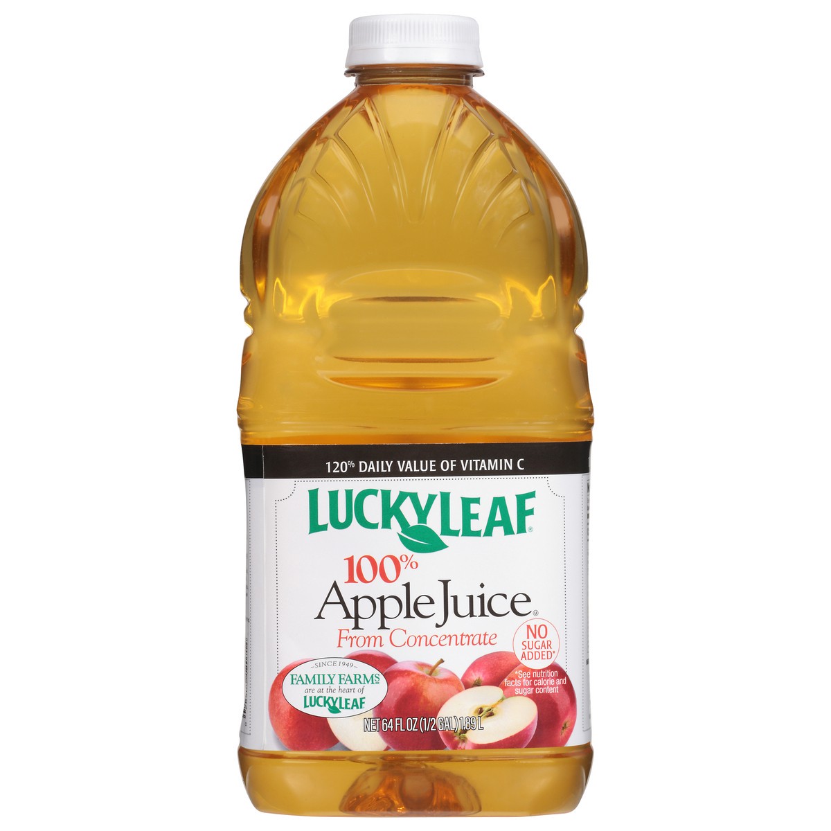 slide 1 of 9, Lucky Leaf Apple 100% Juice 64 fl oz, 64 fl oz