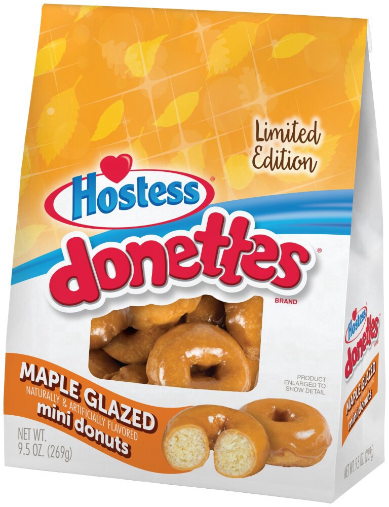 slide 1 of 2, Hostess Donettes Maple Glazed Mini Donuts, 10.5 oz