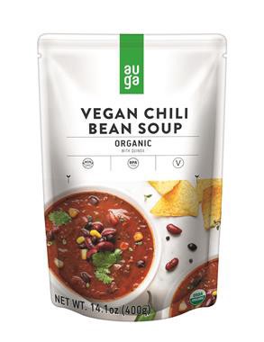 slide 1 of 1, Auga Organic Vegan Chili Bean Soup, 14.1 oz