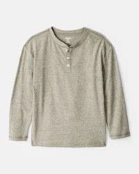 Oshkosh Boys Long Sleeve Henley - Green Green 4