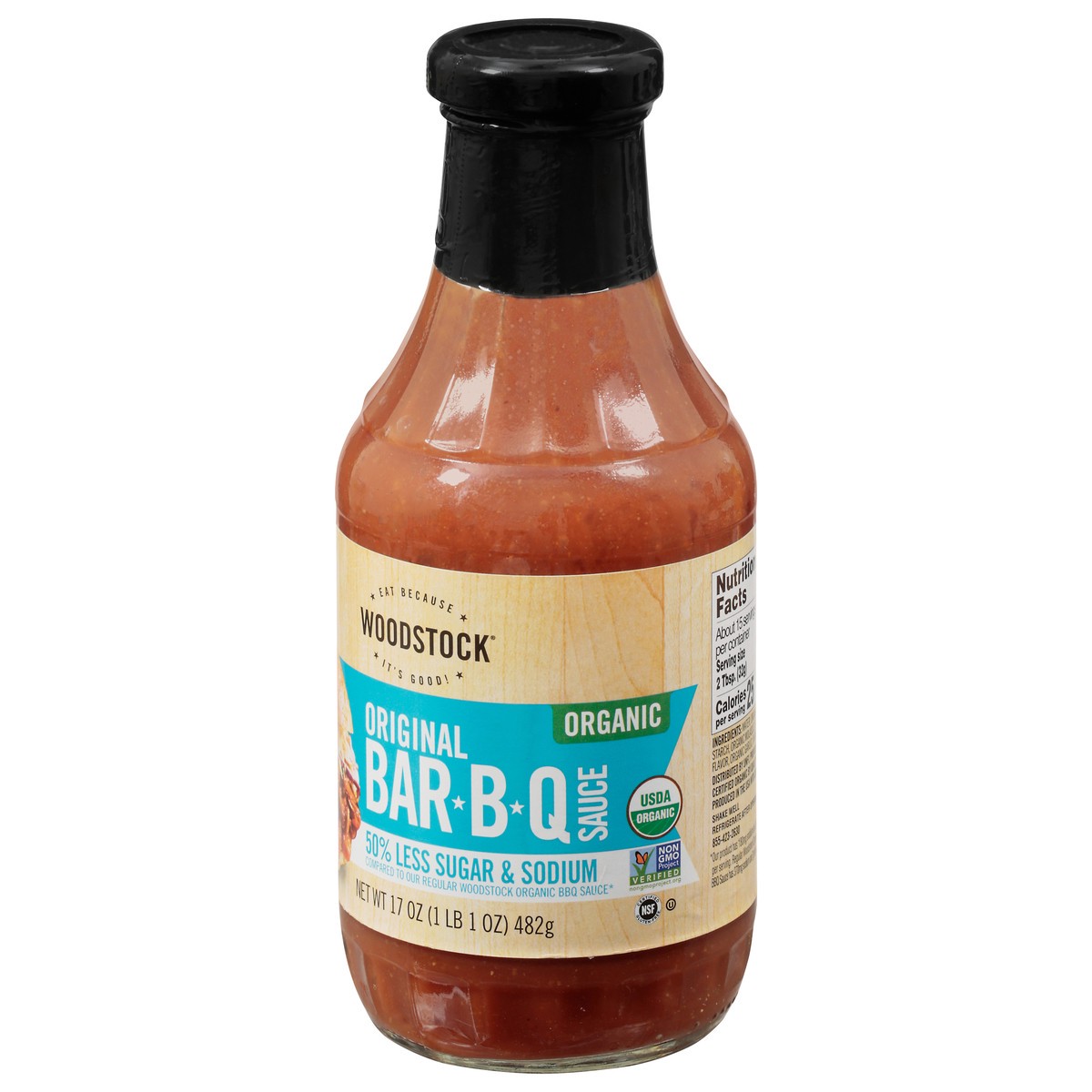 slide 4 of 9, Woodstock Organic Original Bar-B-Q Sauce 17 oz, 17 oz